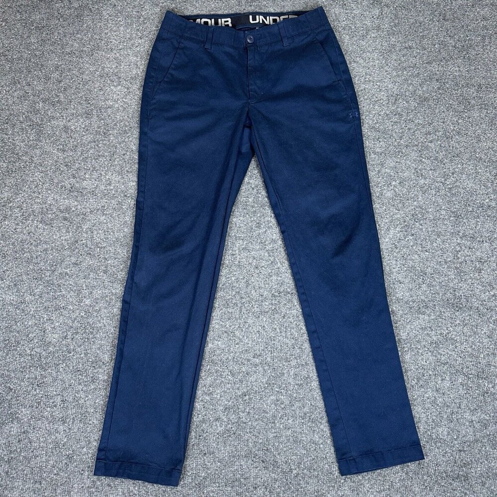 Under Armour Pants Mens 32x32 (31x29.5) Blue Golf UA Showdown Tapered Chino
